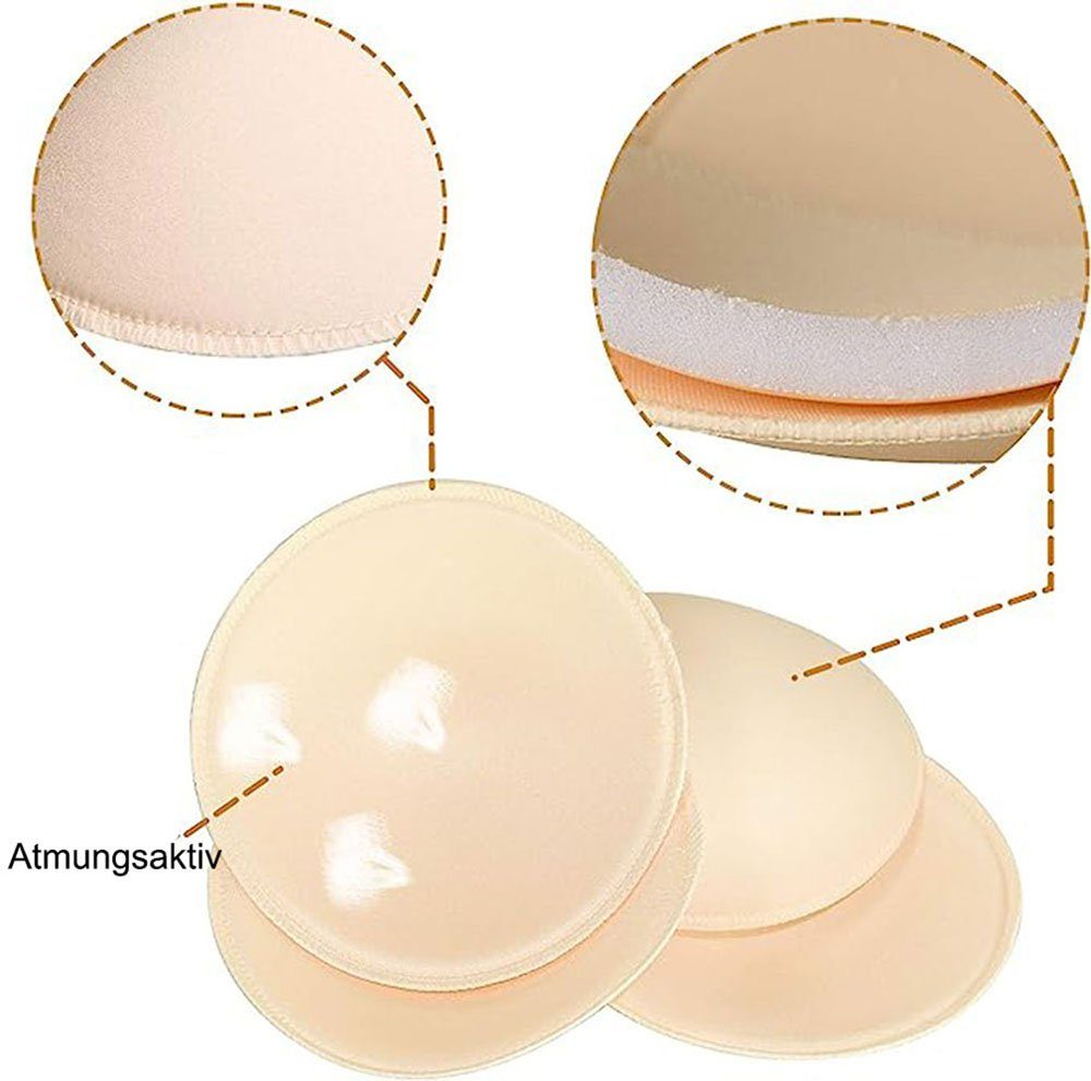 DRSEON BH-Einlagen 3 Paar Bra Einlagen Runde BH Insert Pads (3 Paar)