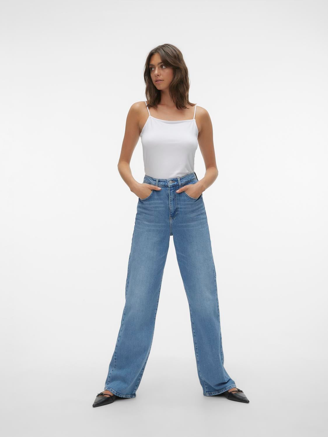 VMREBECCA Super High Rise Weit geschnitten Jeans