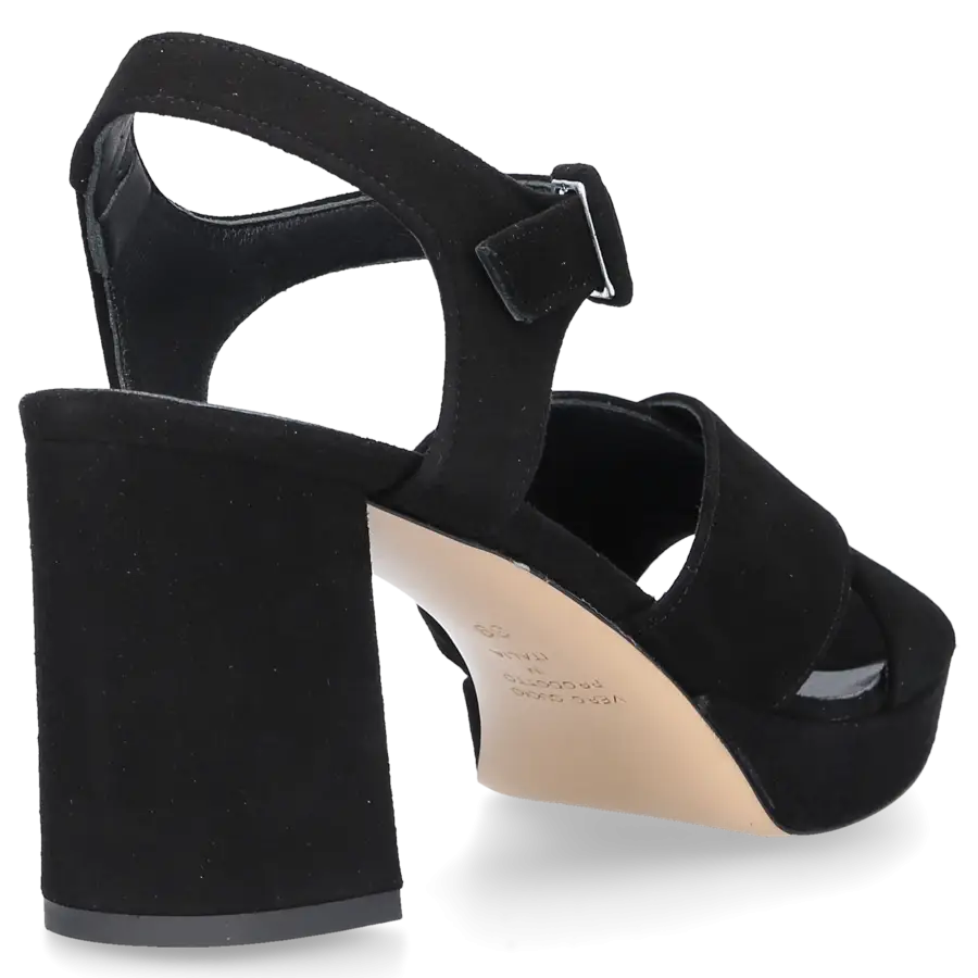 EN AVANT - Sandalen LUXE Veloursleder - schwarz