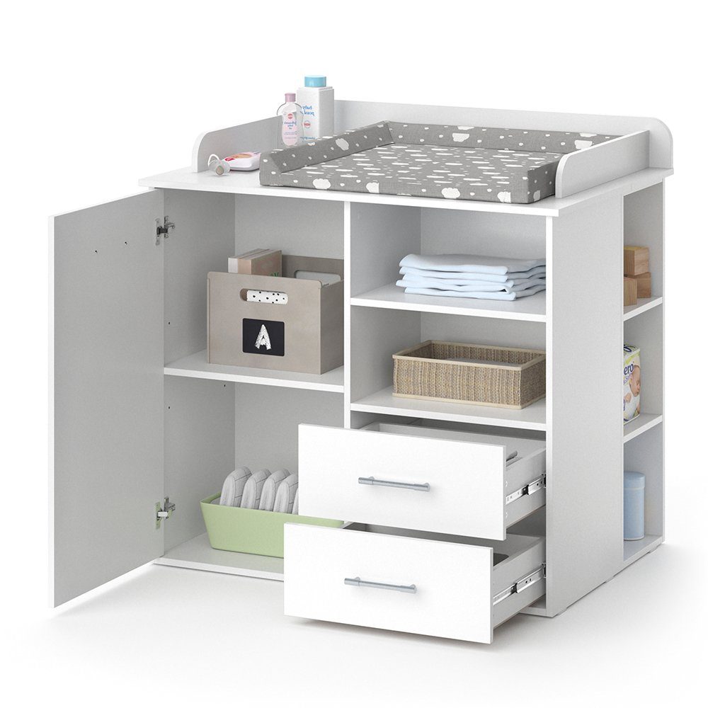Vicco Wickelkommode Wickeltisch Wickelschrank LEA Weiß