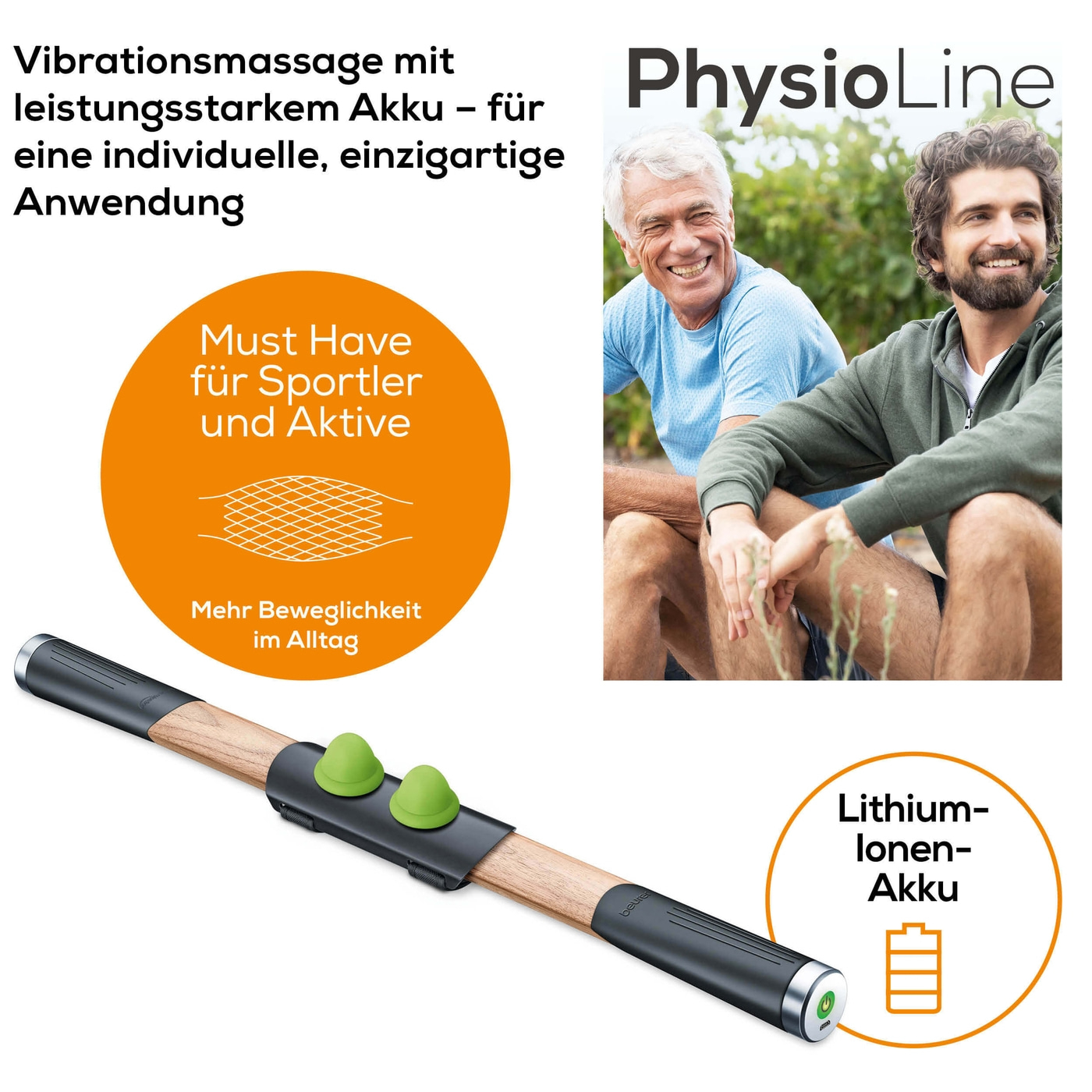 Beurer Faszien-Massagegerät fascia releaZer® und deep releaZer®-Das Faszien-Massagerät löst Faszienverklebungen & verjüngt das Muskel-Gewebe