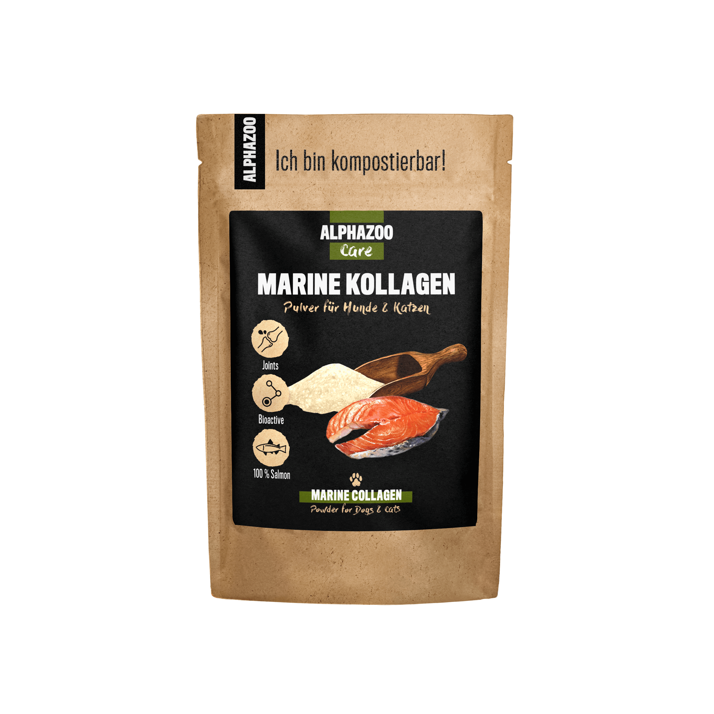ALPHAZOO Ergänzungsfutter & Aufzucht ALPHAZOO Marine Kollagen-Pulver für Hunde und Katzen 100 g