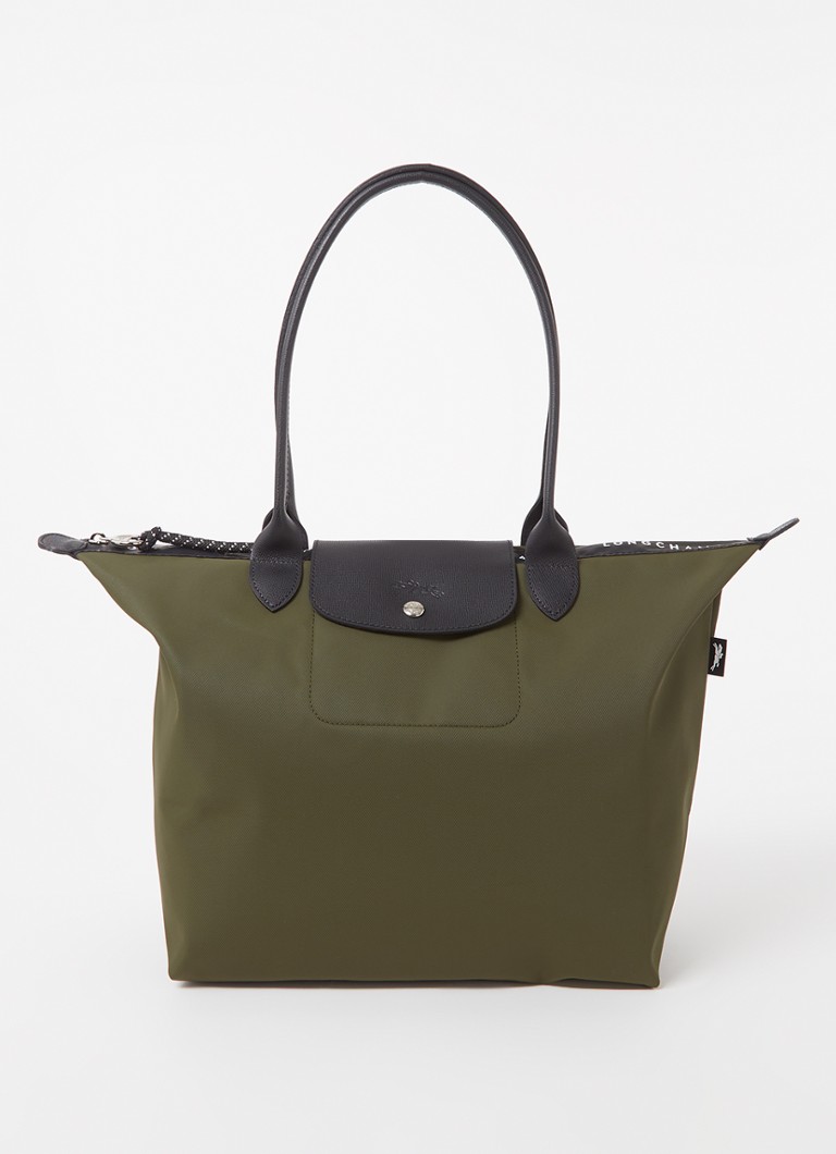 Geantă tote Longchamp Le Pliage Energy, mărimea L, cu detalii din piele.