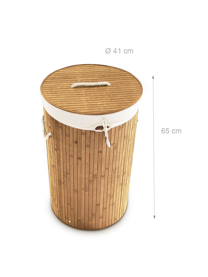 relaxdays Wäschekorb Natur - (H)65 x Ø41 cm günstig kaufen onesize