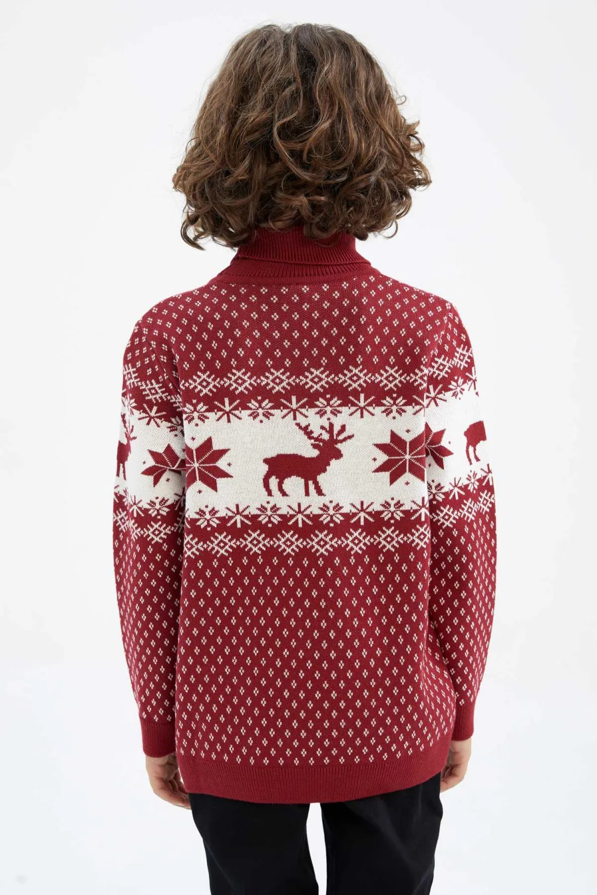 DeFacto  Rollkragenpullover mit Weihnachtsmotiv für Jungen