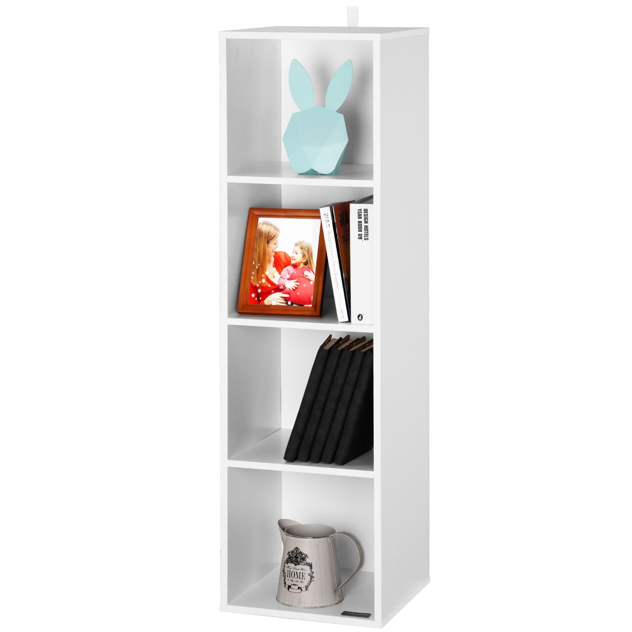 Casaria Bücherregal Skylar Weiß 106x30x30cm