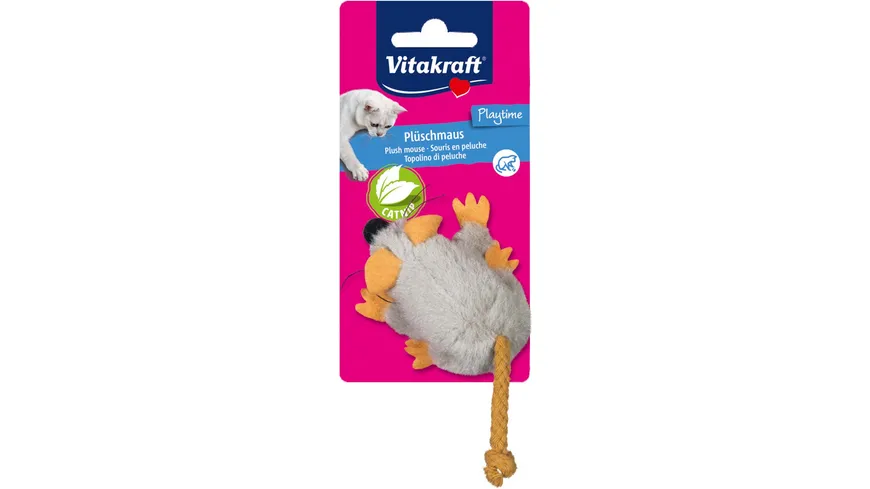 Vitakraft Plüsch-Maus, grau