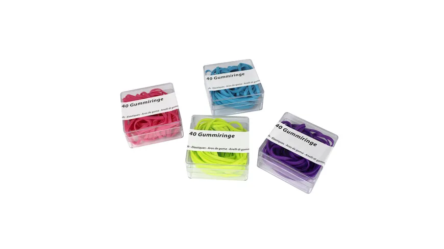 Metzger & Mendle Gummiringe neon 40 Stück