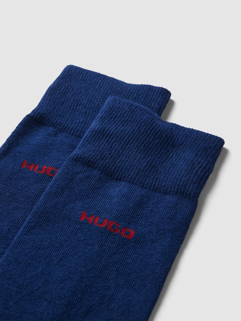 Socken mit Label-Detail im 2er-Pack in marineblau