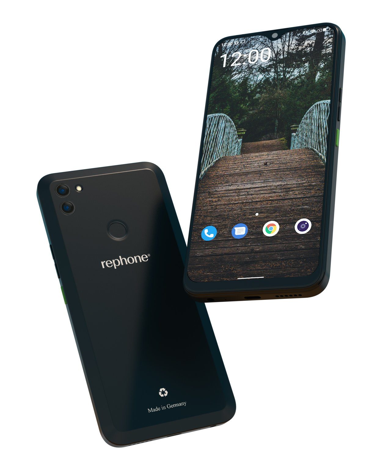 rephone REPHONE Powered by Gigaset 128 GB Schwarz Dual SIM Handy (6,3 Zoll, 128 GB Speicherplatz, 64 MP Kamera)