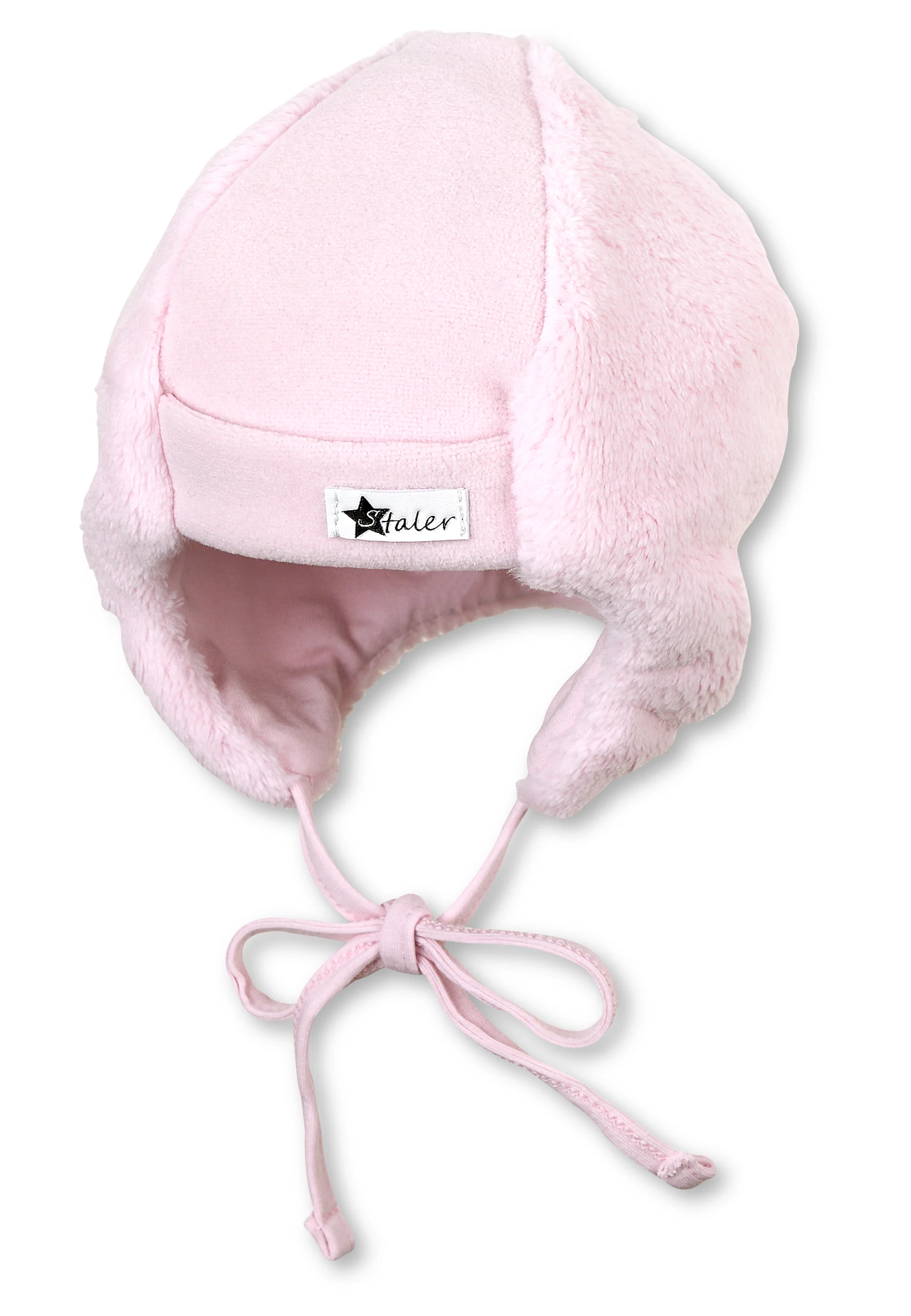 Mütze Erstlingsgröße in Hellgrau, Rosa oder Ecru