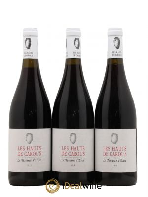 IGP Pays d'Hérault (Vin de Pays de l'Hérault) Les Hauts de Carol's Terrasse d'Elise (Domaine de la)  2015 - Lot de 3 Bouteilles