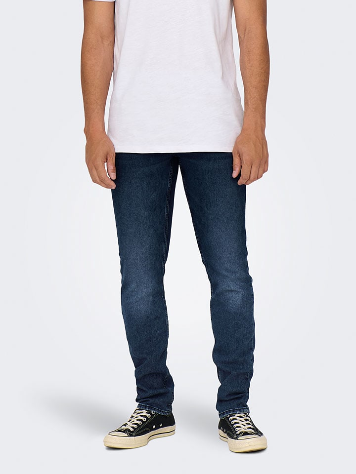 ONLY & SONS Jeans - Slim fit - in Dunkelblau günstig kaufen