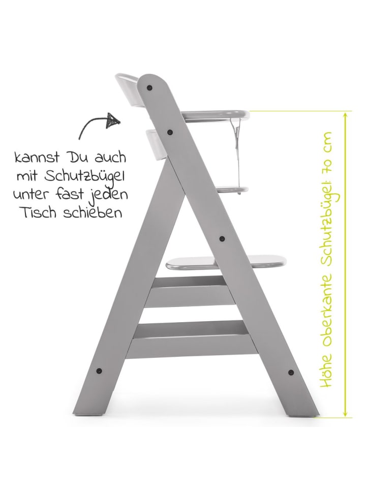 Hauck Hochstuhl Alpha Plus Grey - im Sparset inkl. in grau,schwarz günstig kaufen onesize