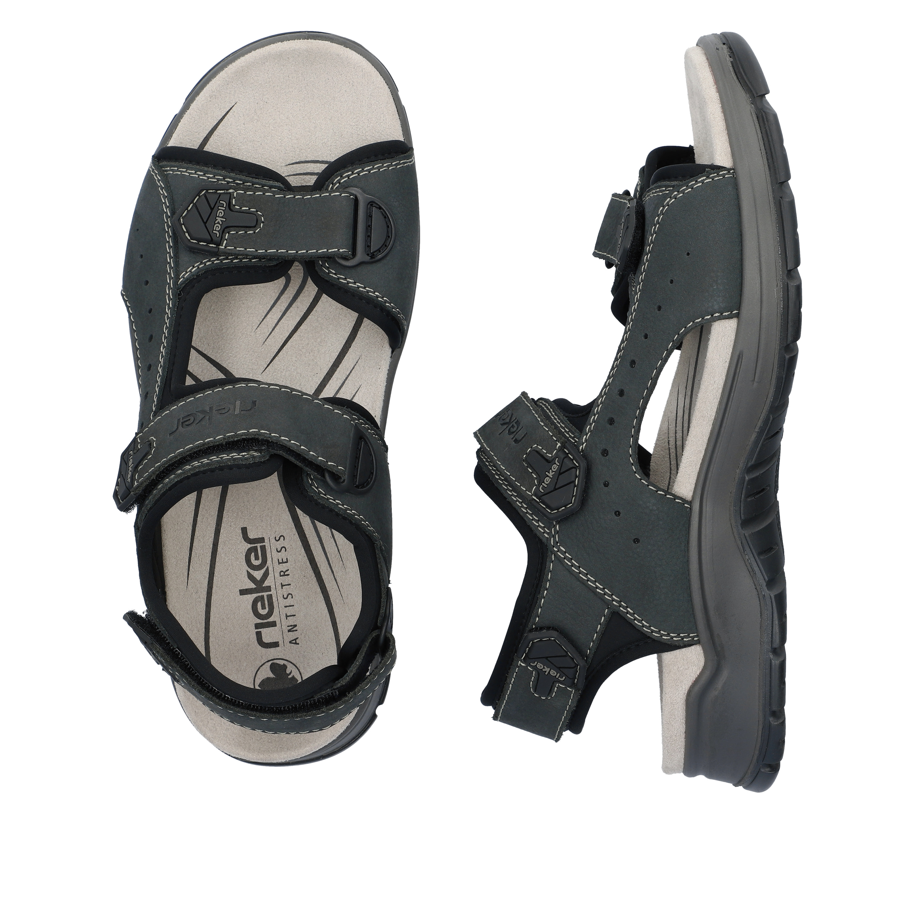 Rieker Herren Trekkingsandalen blaugrau