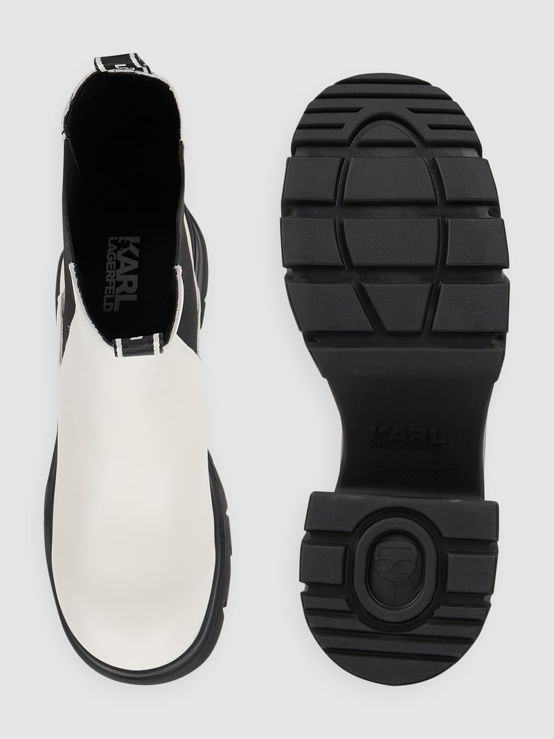 Chelsea Boots aus Leder in weiß
