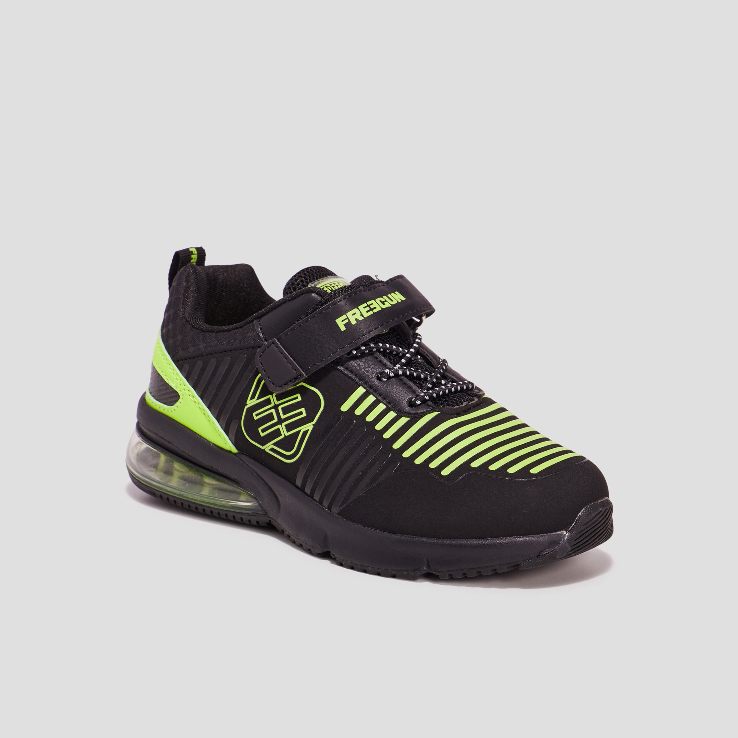 Baskets running Freegun noir garçon | La Halle