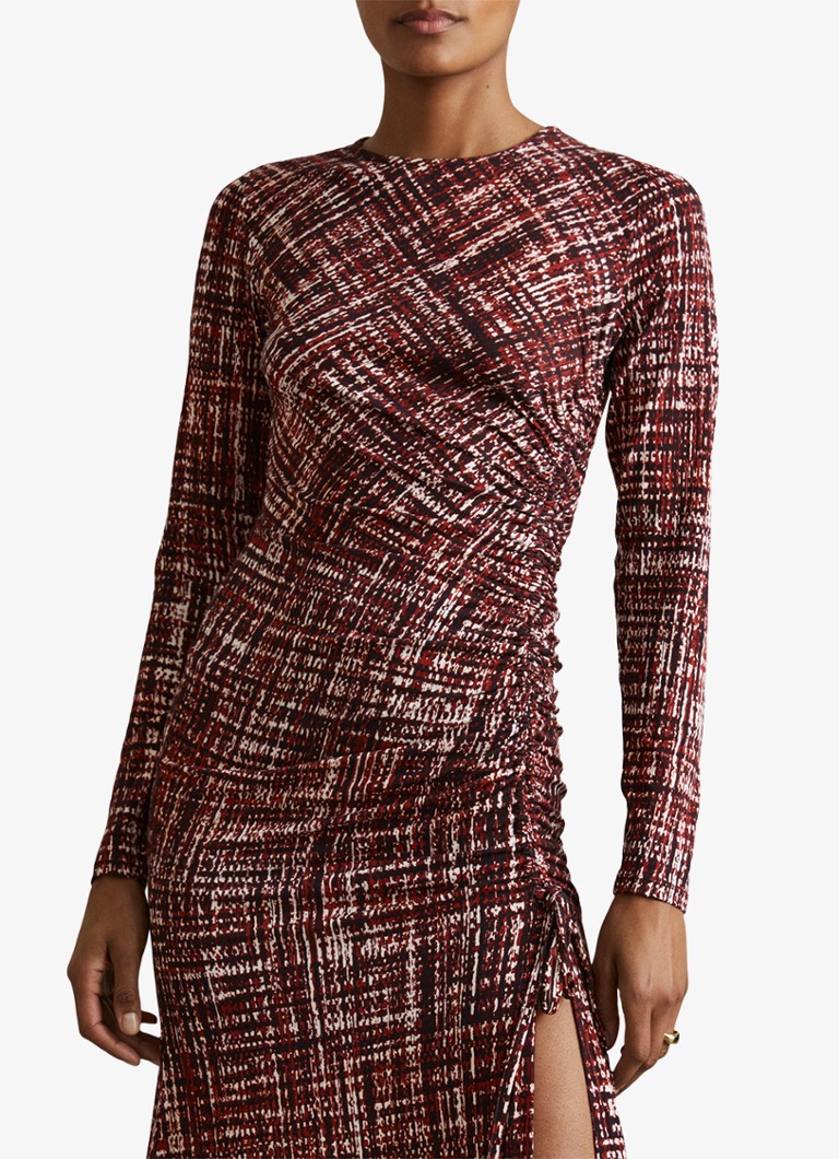 Vestido midi Reiss Riyo con cordones y abertura