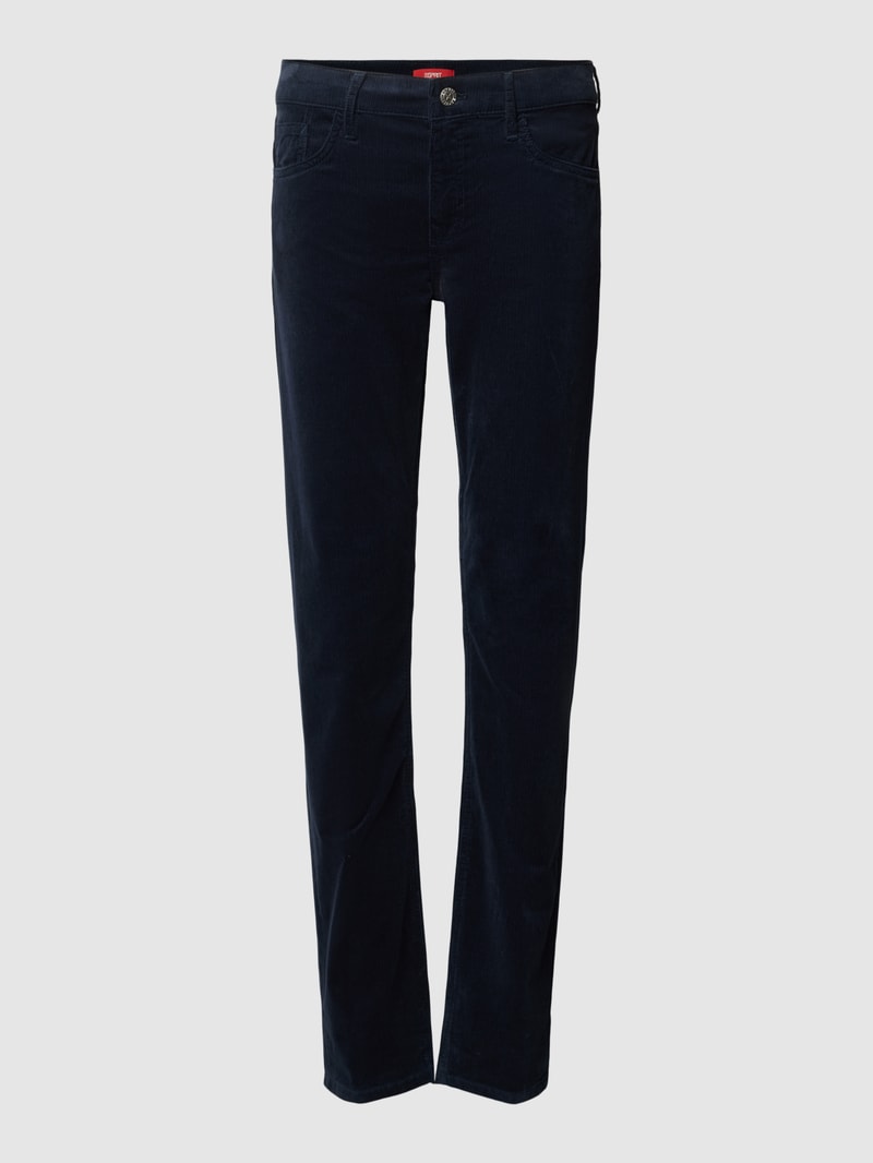 Cordhose im 5-Pocket-Design in marineblau