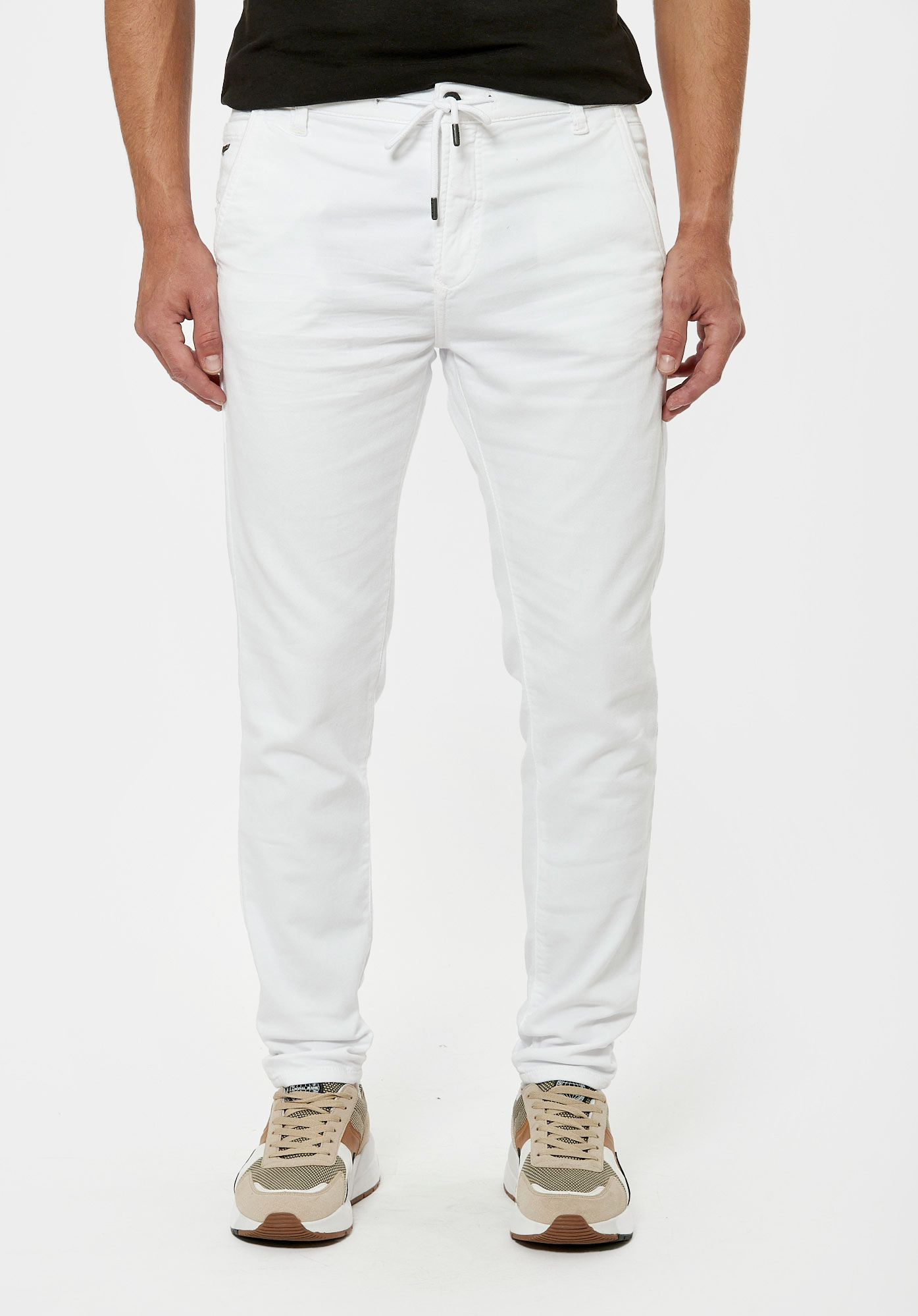 IRWIX  Pantalon slim relaxed blanc Homme