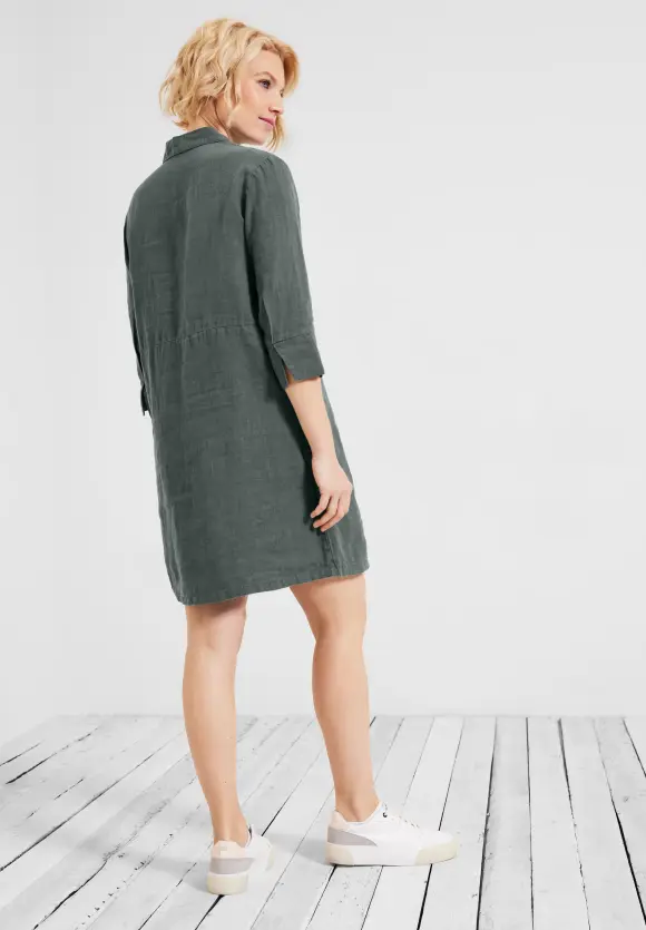 CECIL Leinenkleid mit Knopfleiste