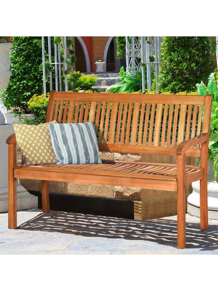 COSTWAY Gartenbank in Braun günstig kaufen 63 cm