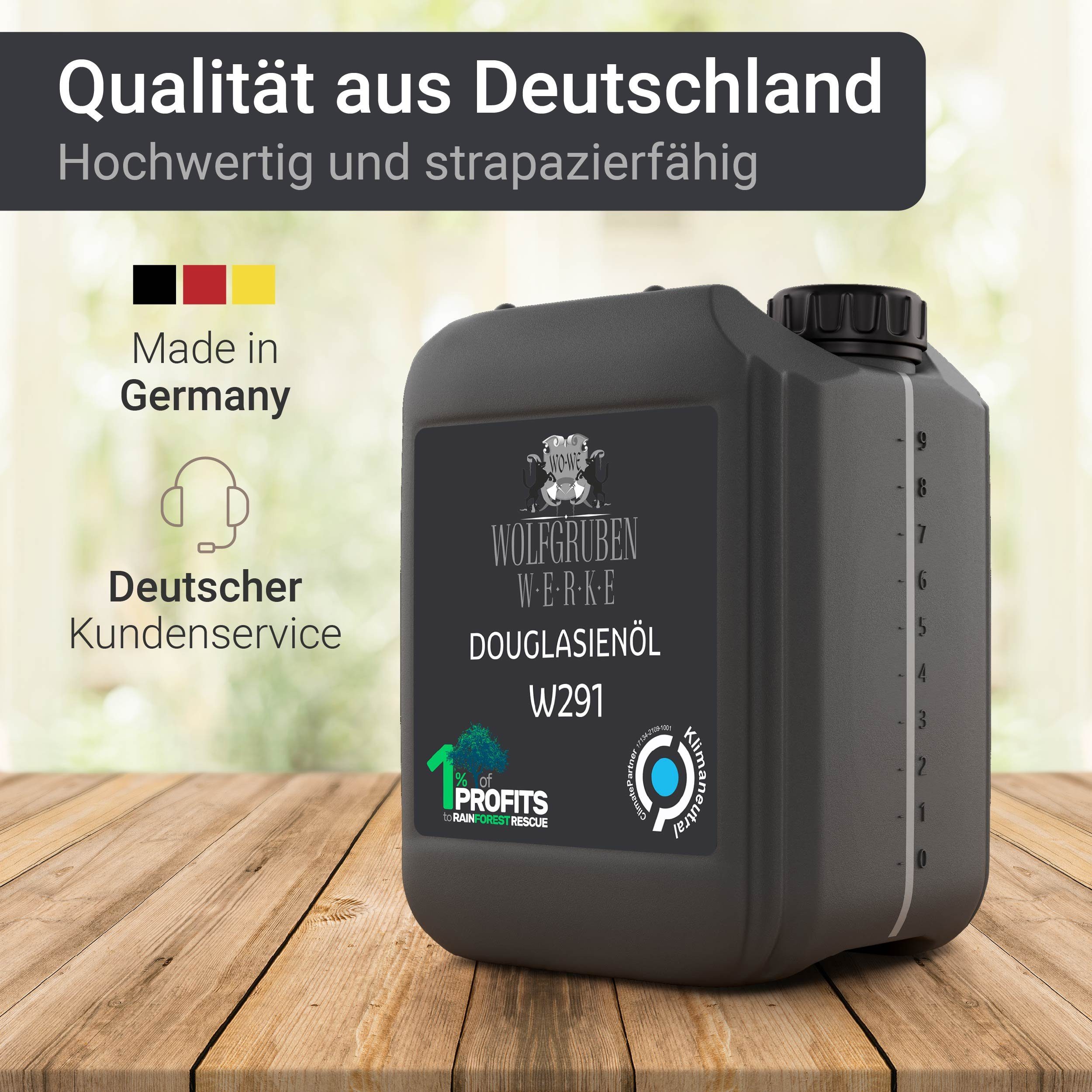 WO-WE Holzöl Douglasien-öl Akazienöl W291 Hartholzöl, 1-10L