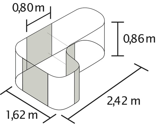 Vitavia Erweiterung Curve 858 Zinkalum