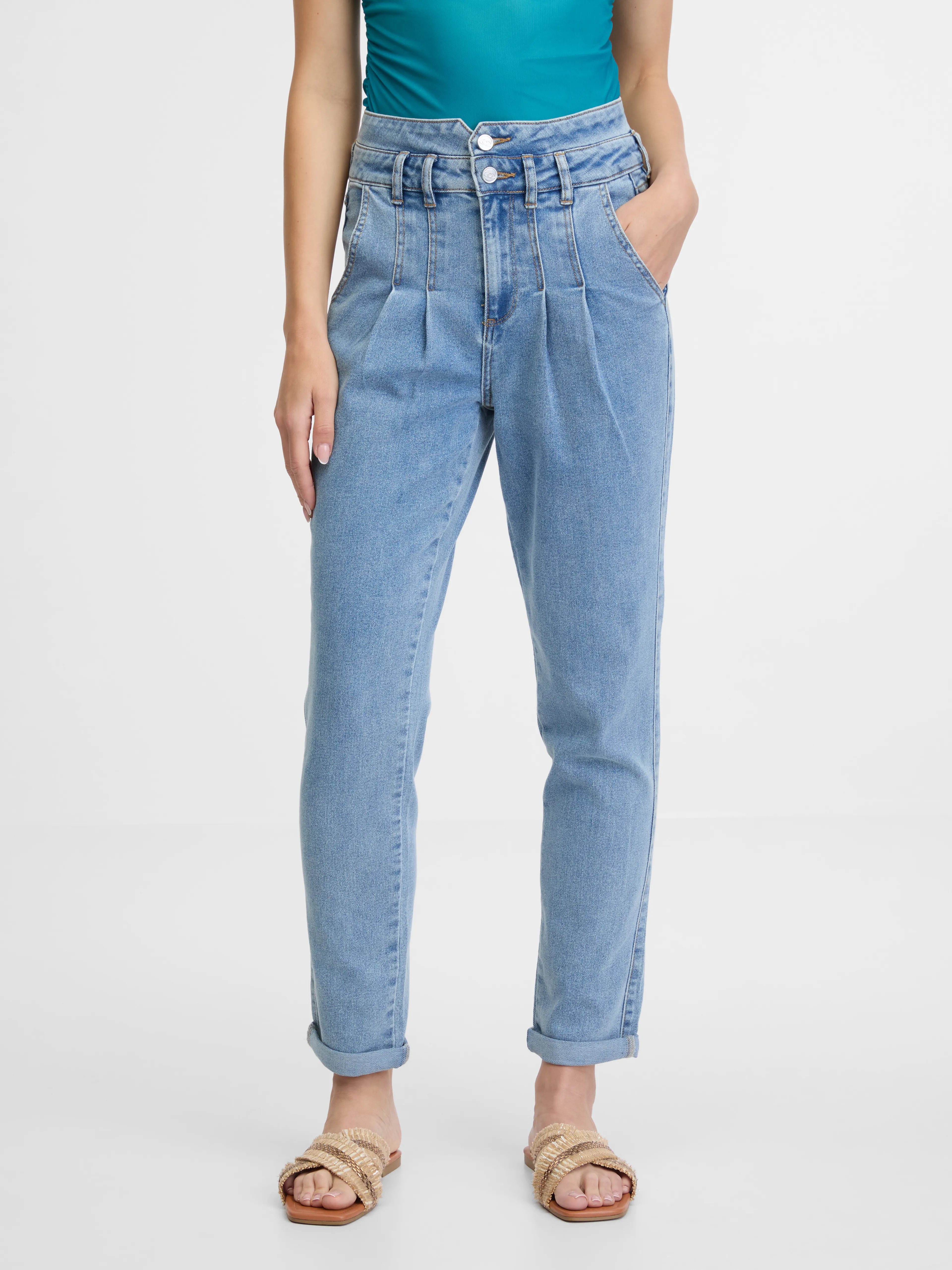 Hellblaue Damen Mom-Jeans ORSAY