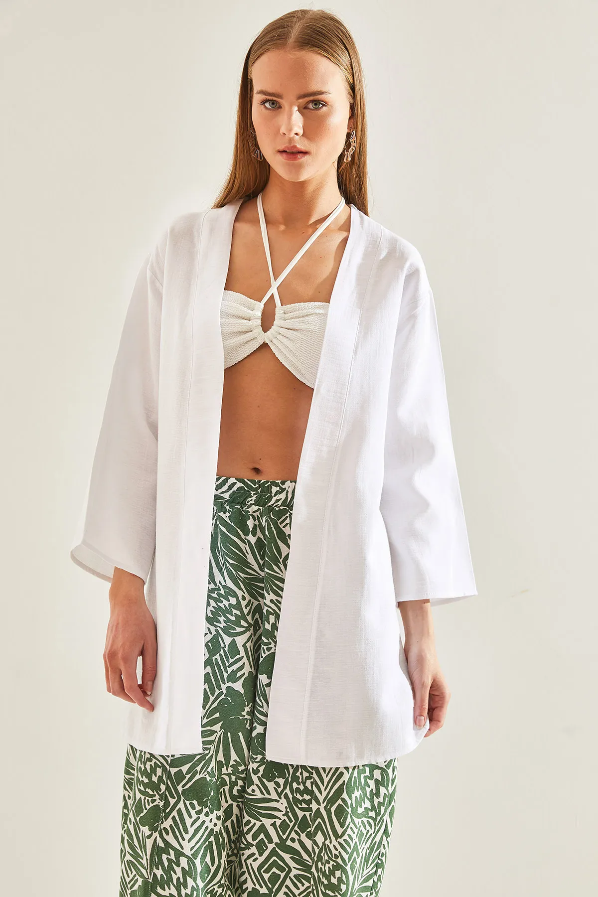 Bianco Lucci  Kimono & Kaftan - Weiß - Regular Fit