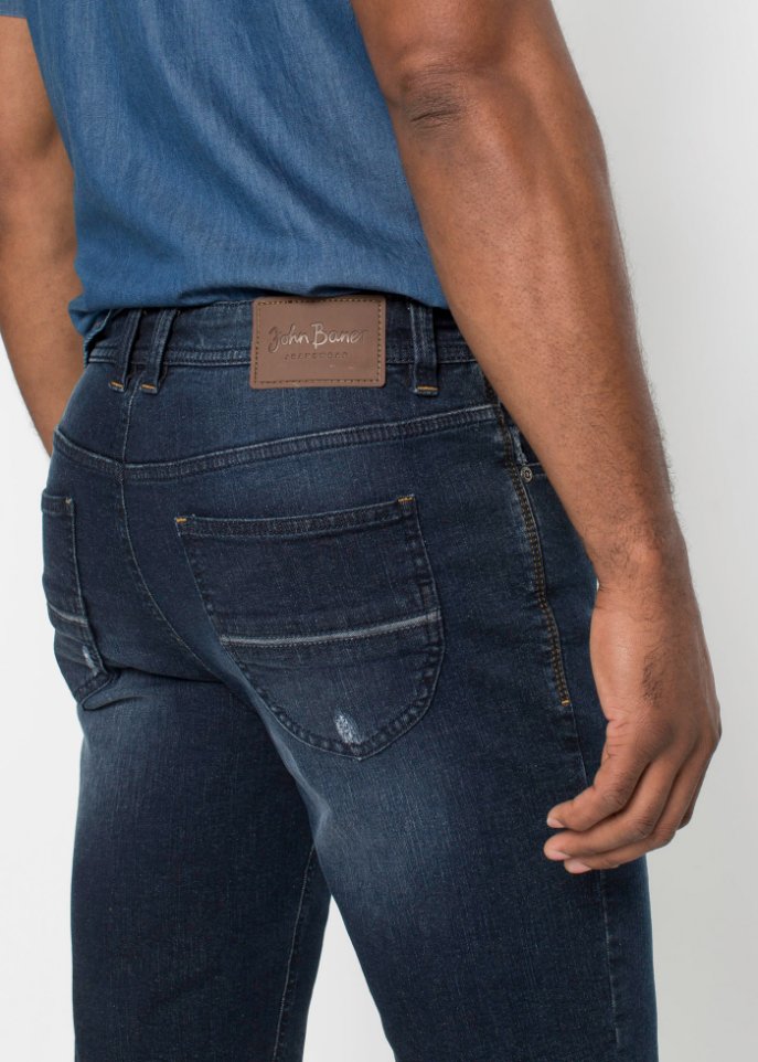 Stretch-Jeans-Bermuda, Slim Fit