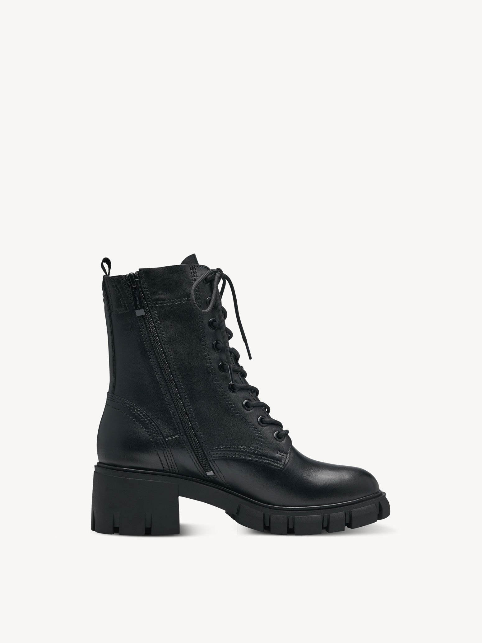 Bottine en cuir - noir