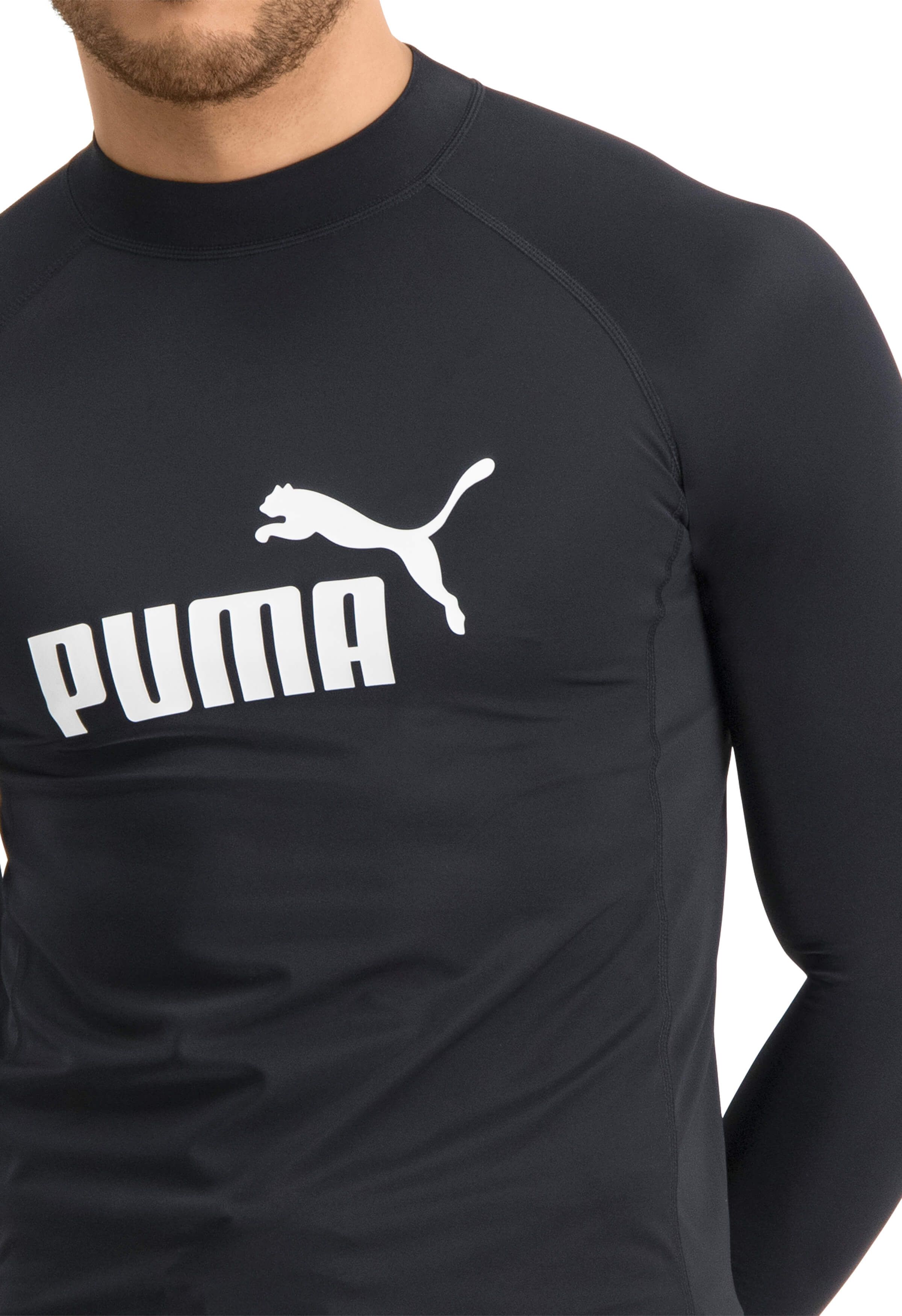 PUMA schwarze Herren Langarm-Rashguard