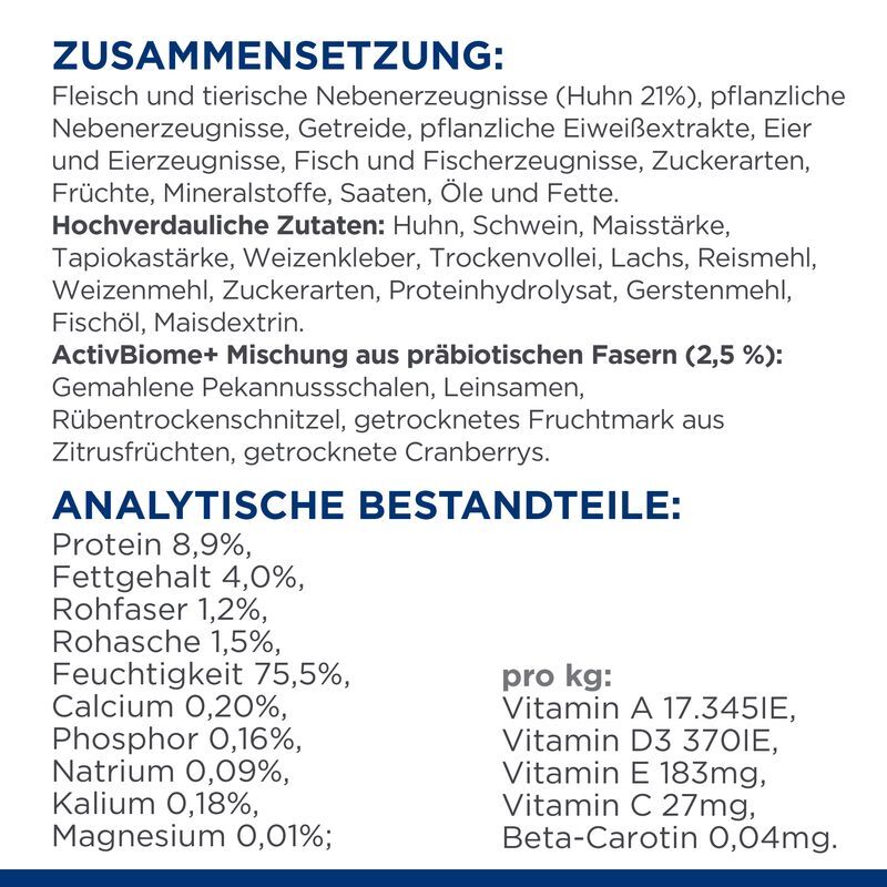 Hill's Nassfutter Hill's Prescription Diet Gastrointestinal Biome mit Huhn 12x85g