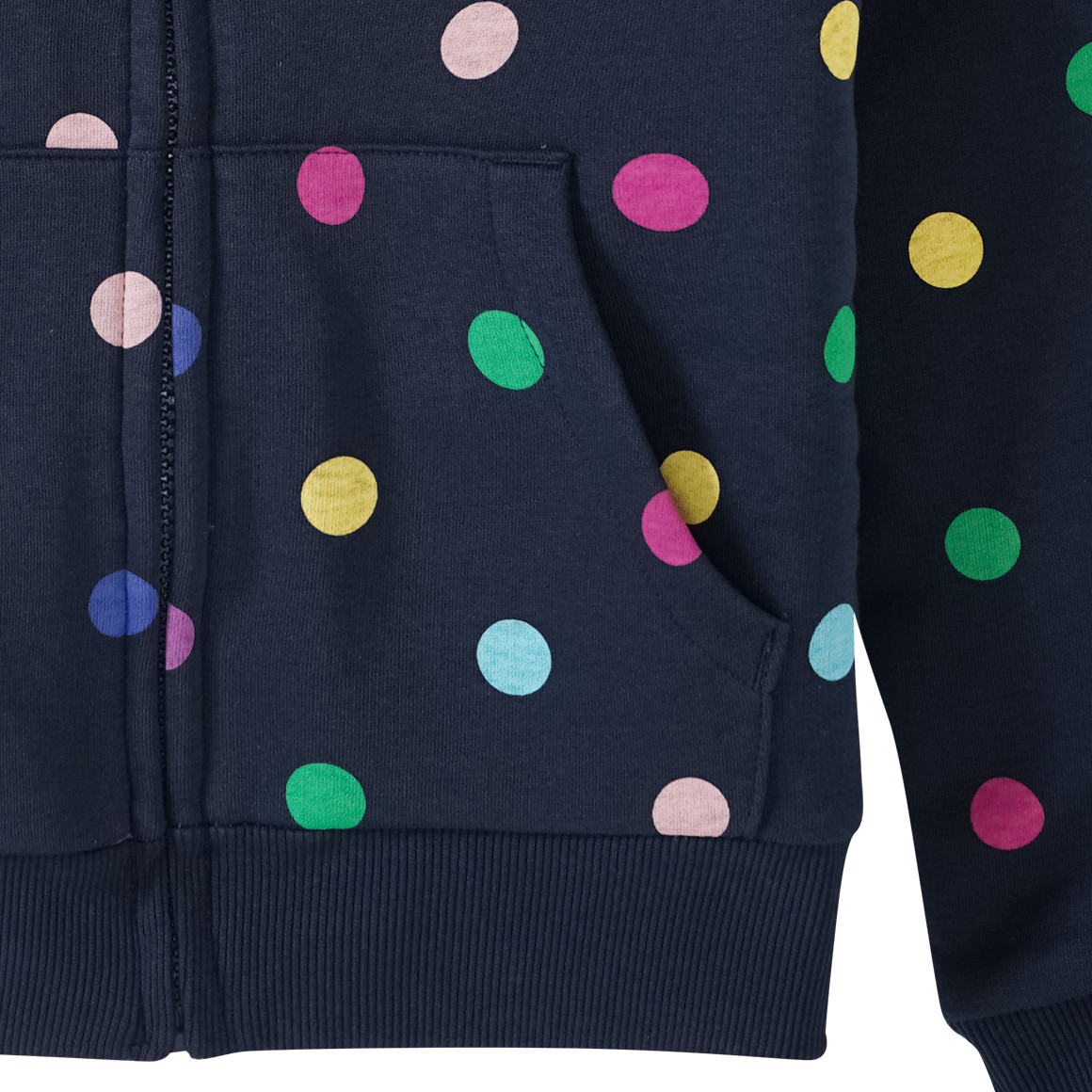 Mädchen Sweatjacke mit Punkte-Allover