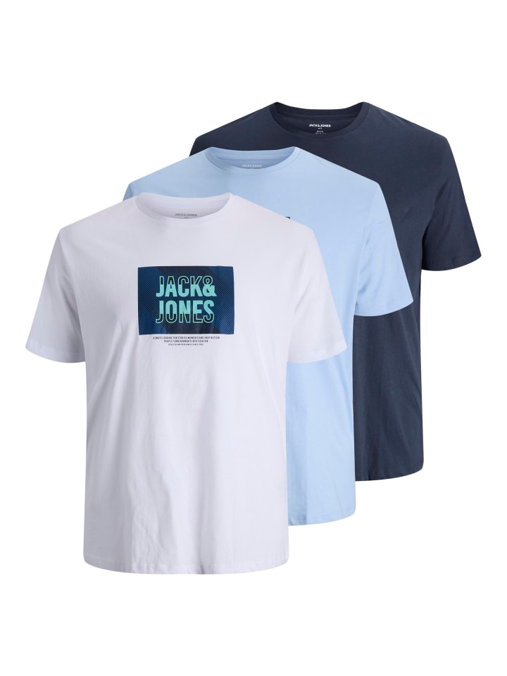 JACK & JONES PLUS T-shirt in Chambray Blue günstig kaufen