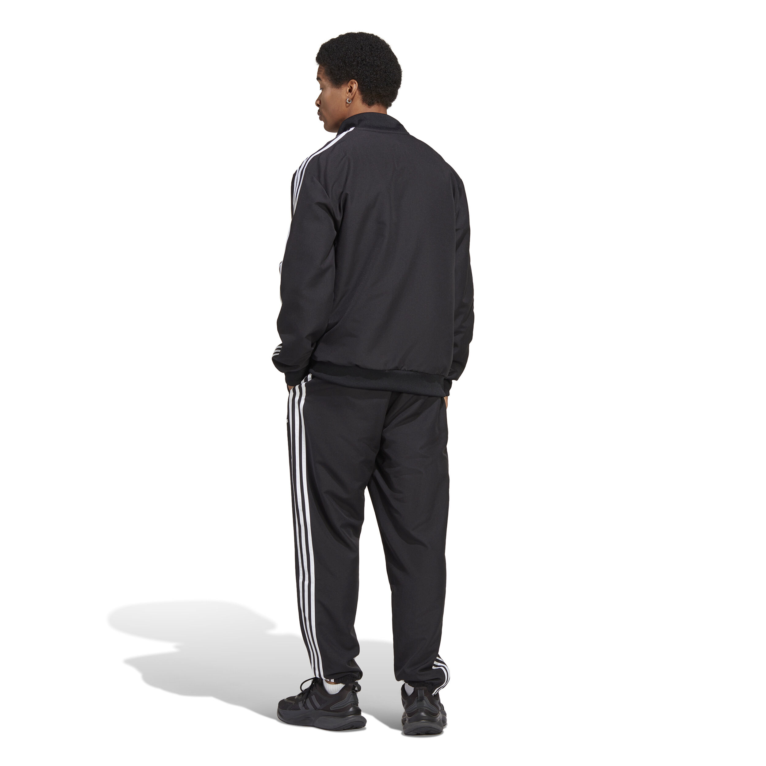 3-Stripes Woven Trainingsanzug Herren - Schwarz, Weiß