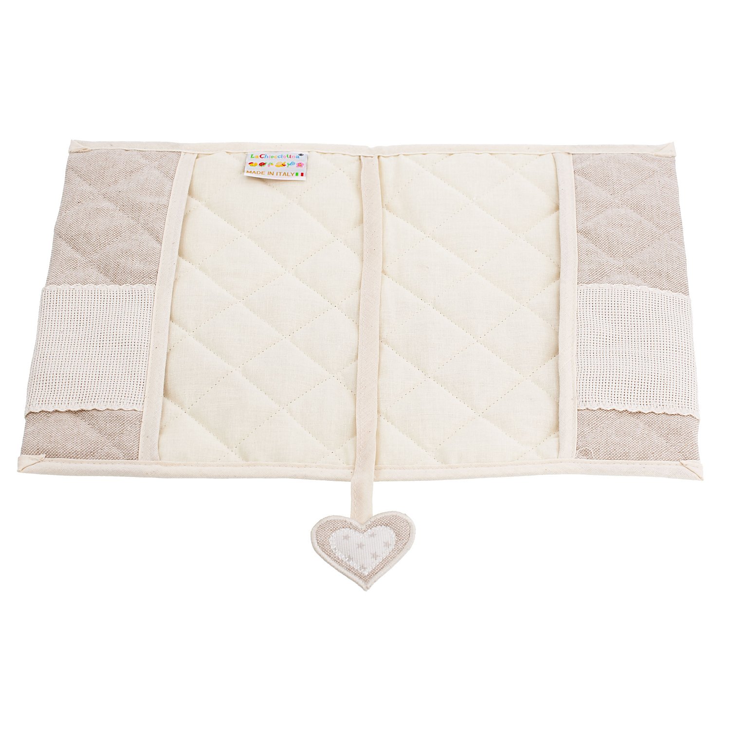 Bucheinband zum Besticken, beige
