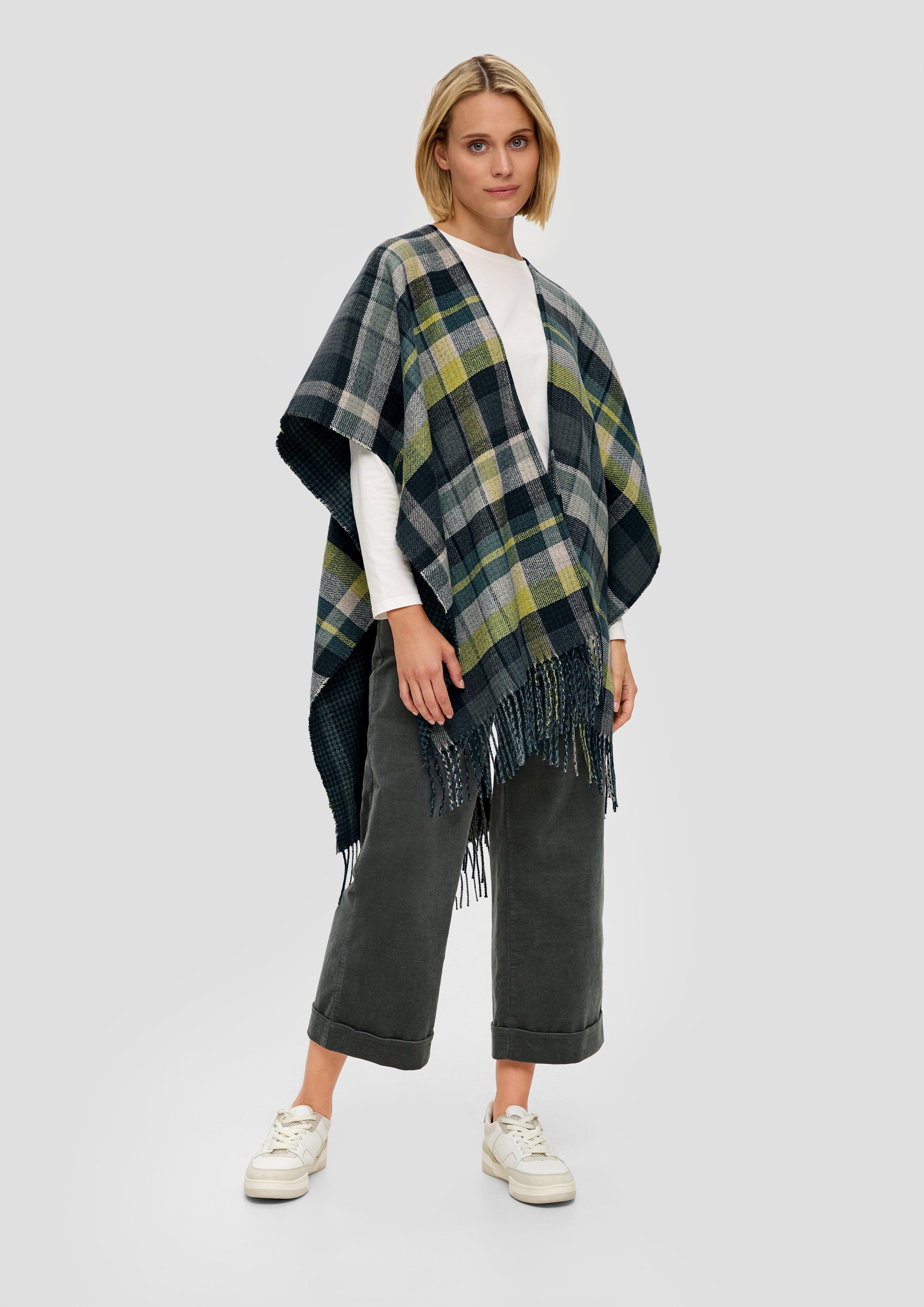 Poncho mit Fransen  2140510-67N8