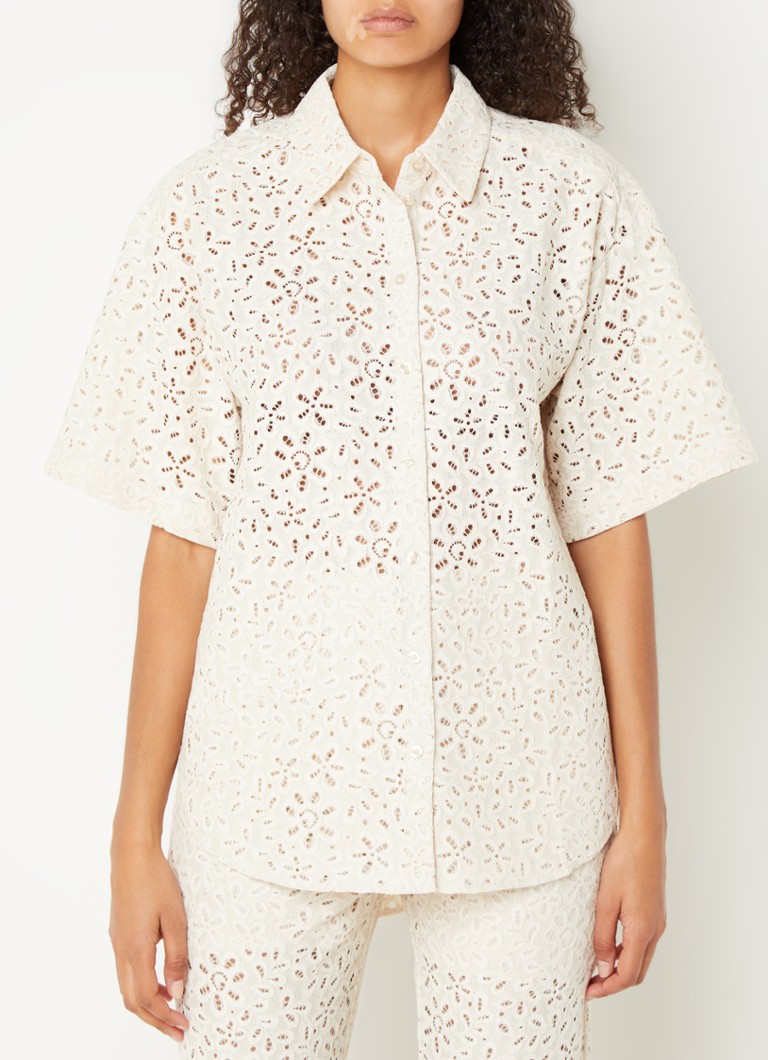 Selected Femme Karola blouse with openwork design