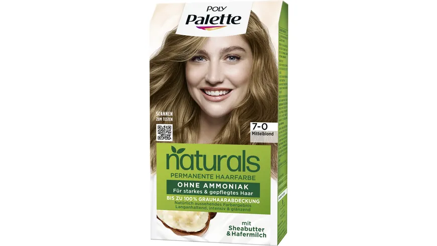 PALETTE NATURALS Permanente Haarfarbe 7-0 - mittelblond