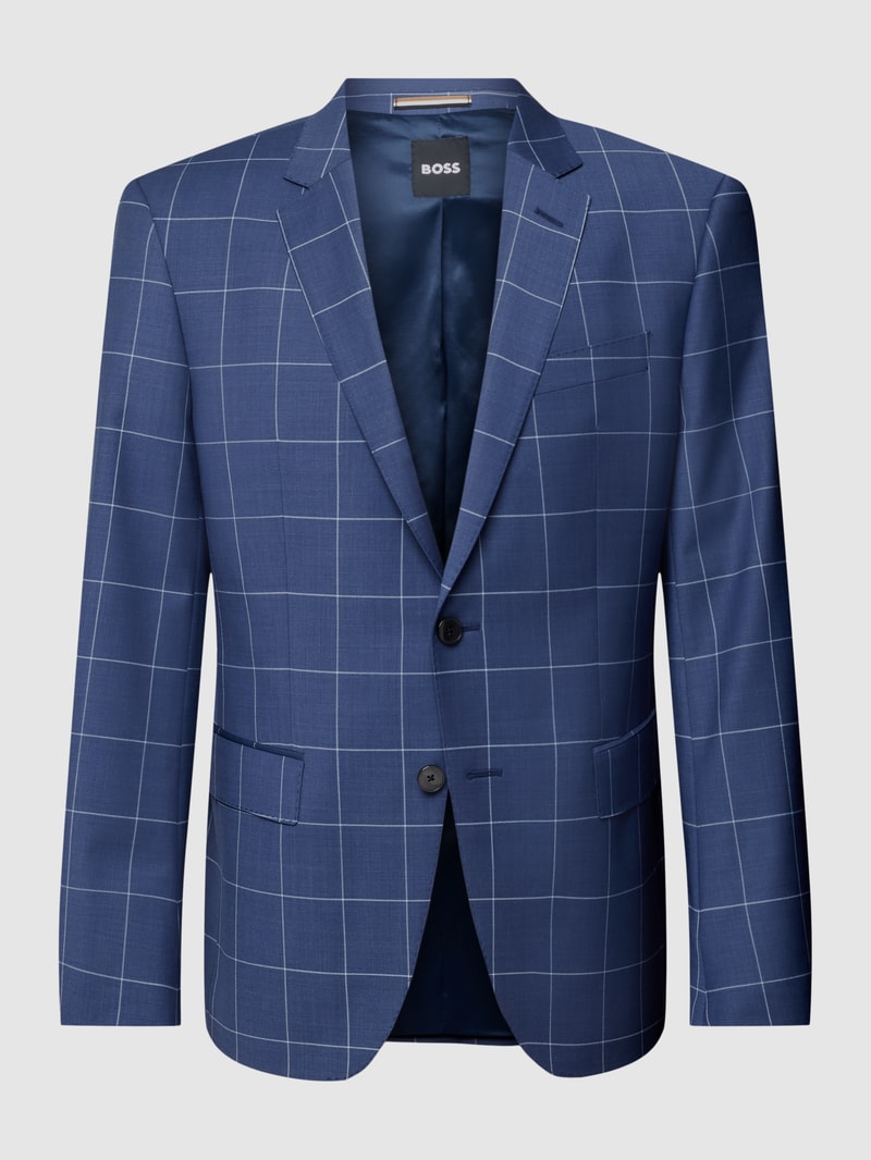 2-Knopf-Sakko mit Tartan-Karo Modell 'Huge' in royalblau