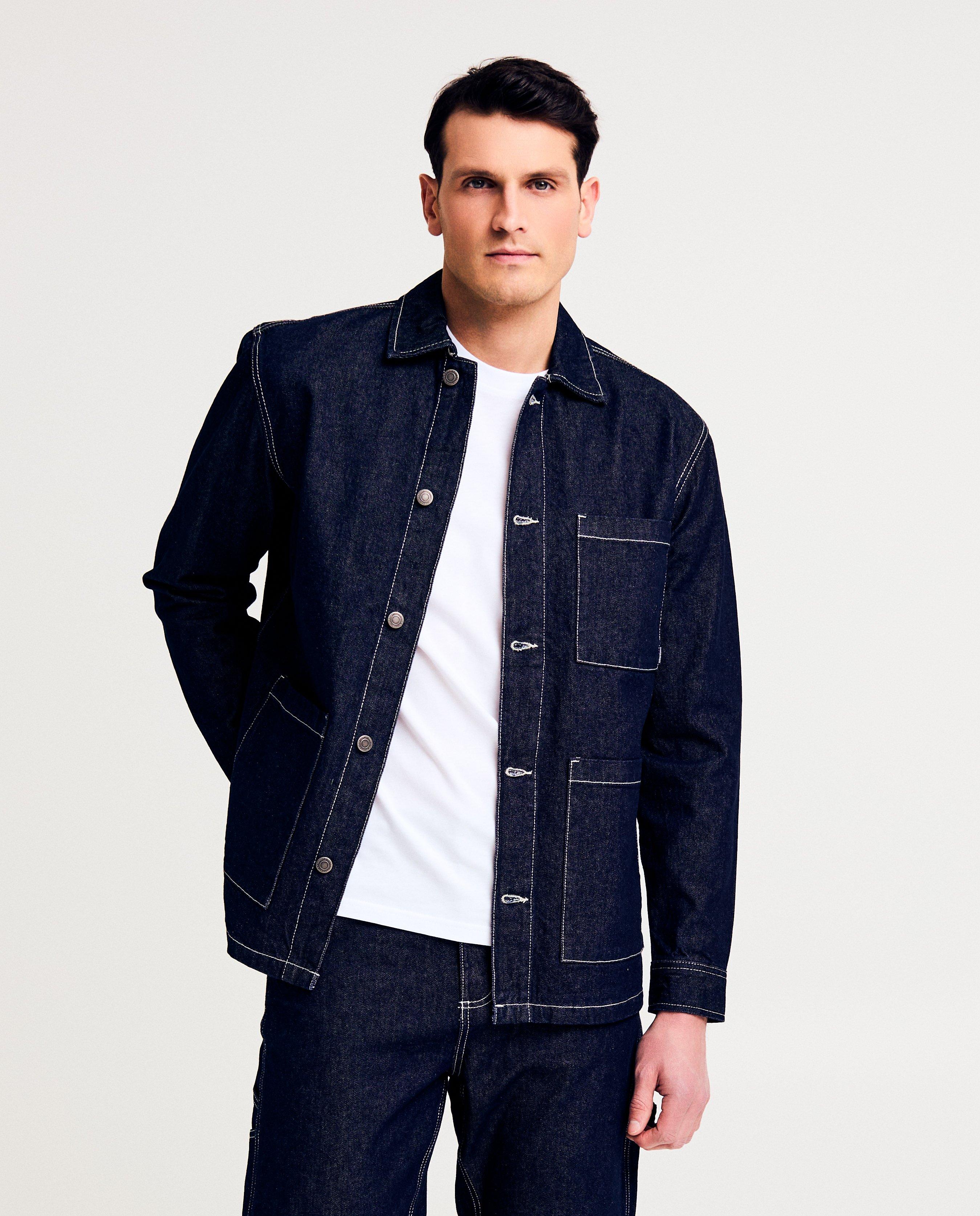 Cămașă din denim albastru închis pentru quarterback, albastru închis