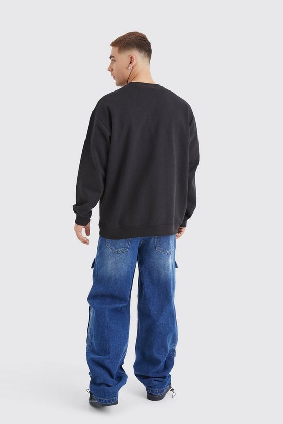 Basic Oversize Rundhals-Sweatshirt