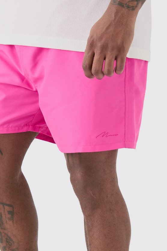 Plus mittellange Man Signature Badehose