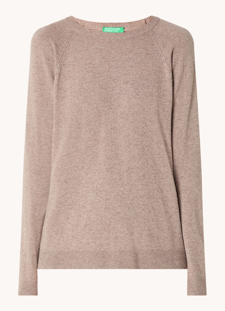 Maglione girocollo Benetton in pregiata maglia di misto cashmere