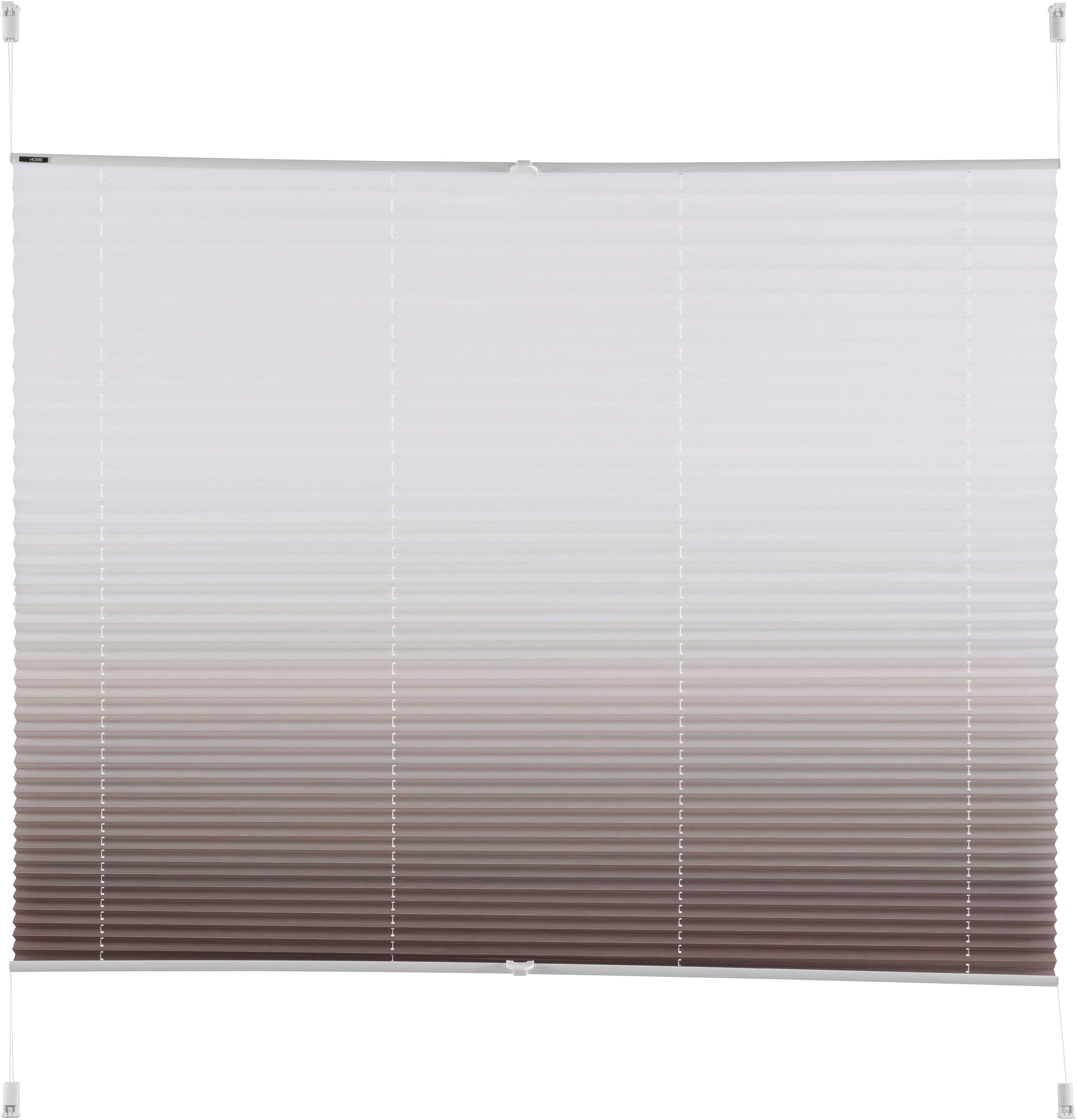 Plissee Ombré, my home, Lichtschutz, ohne Bohren, verspannt, Klemmfix, Klemmfix, Farbverlauf, Klemmträger