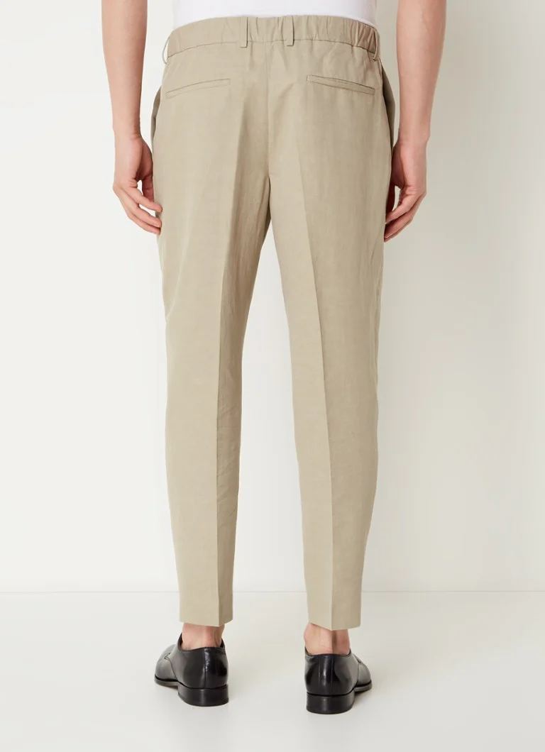 Calvin Klein Tapered fit linen blend trousers with side pockets