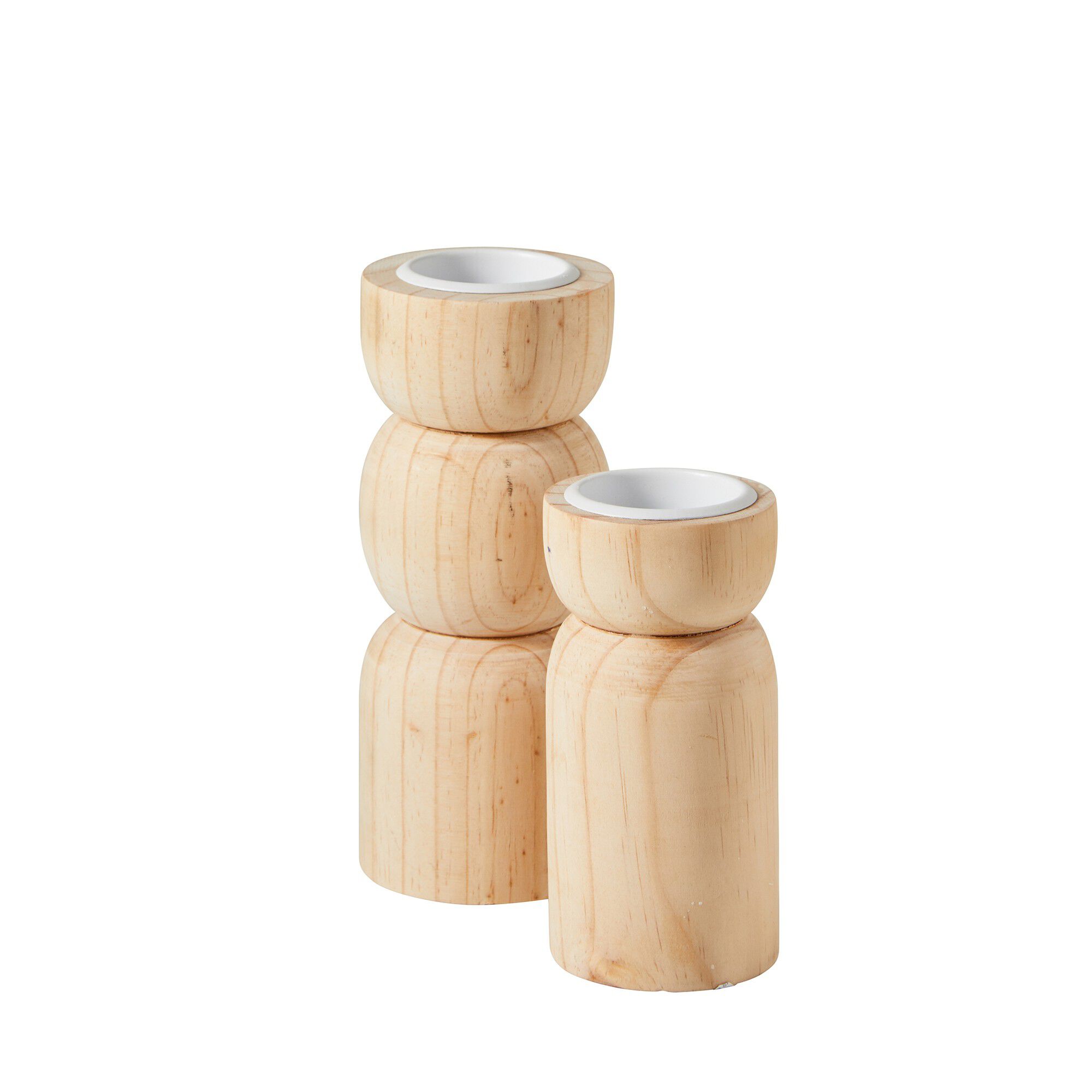 Porte bougie photophore en bois