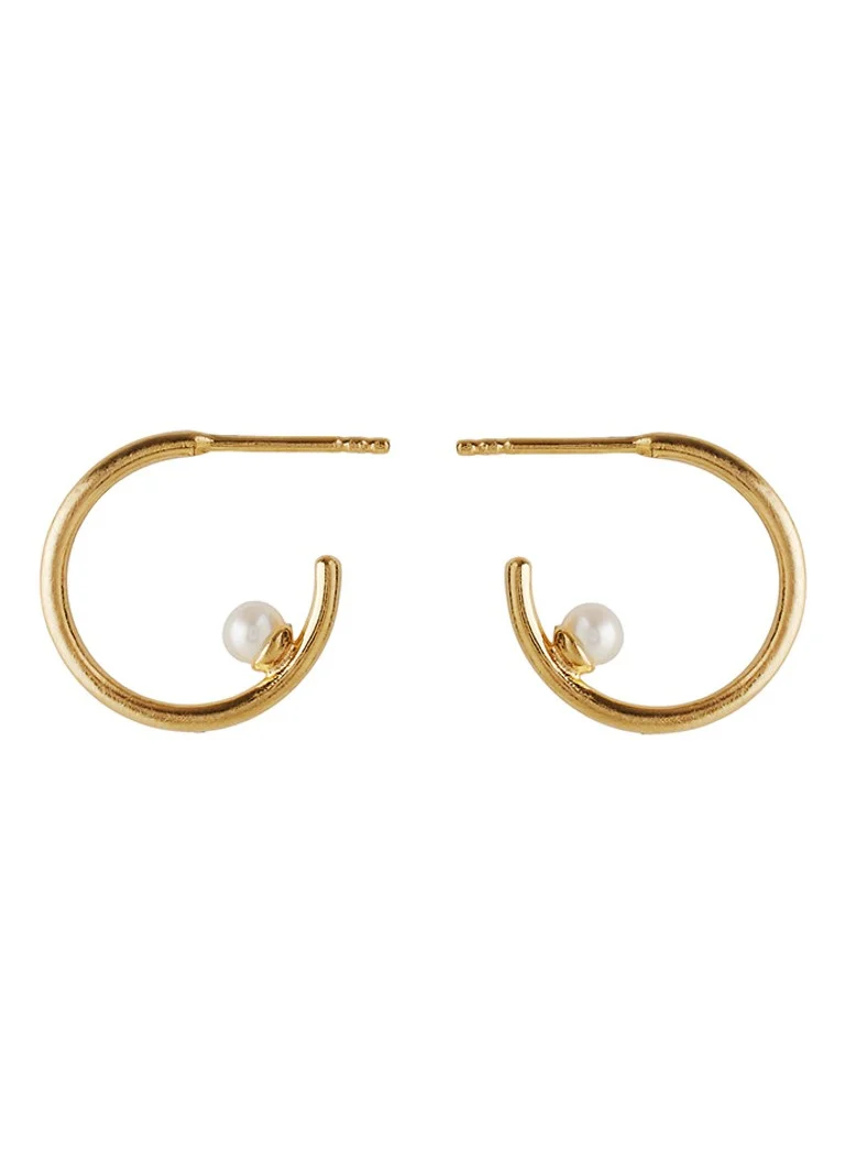 Pernille Corydon Pearl Globe hoop earrings with pearl